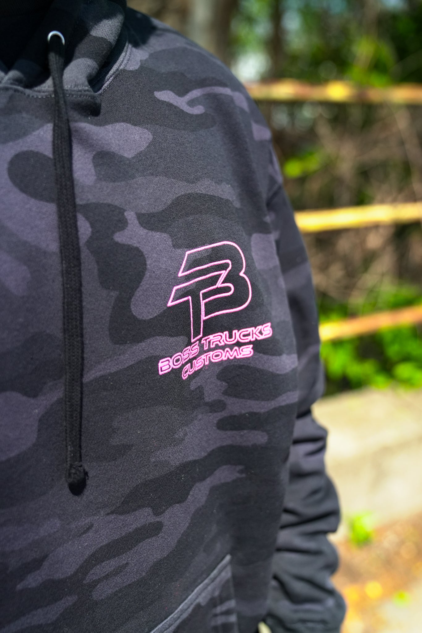 Black Camo + Pink BTC Hoodie