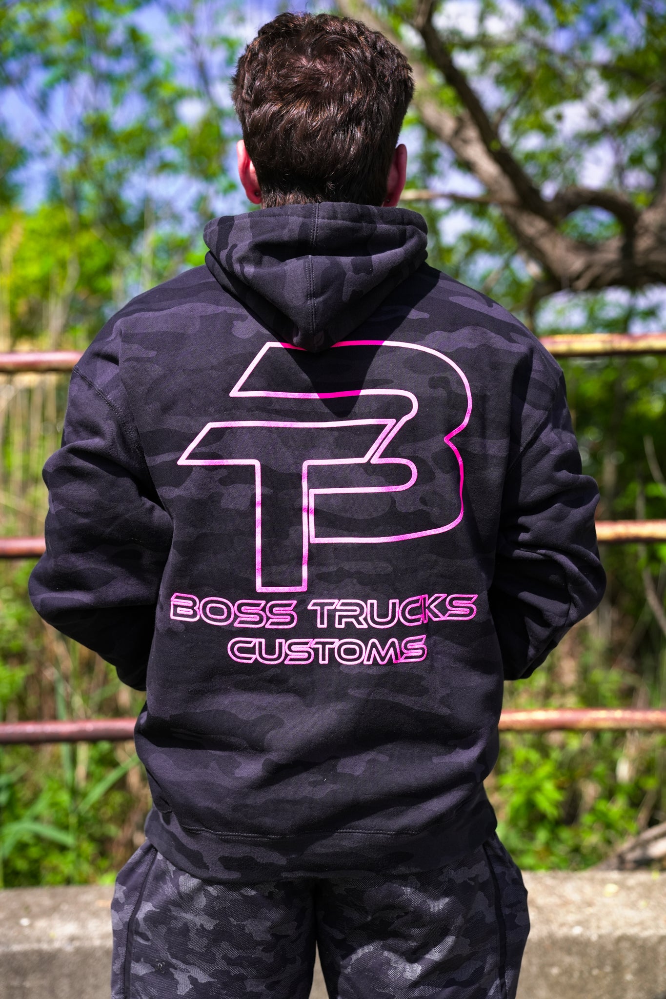 Black Camo + Pink BTC Hoodie