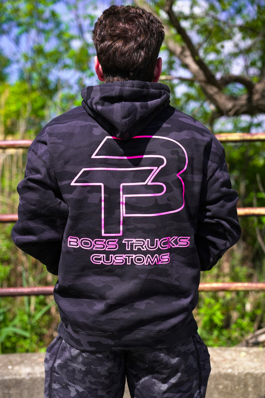 Black Camo + Pink BTC Hoodie